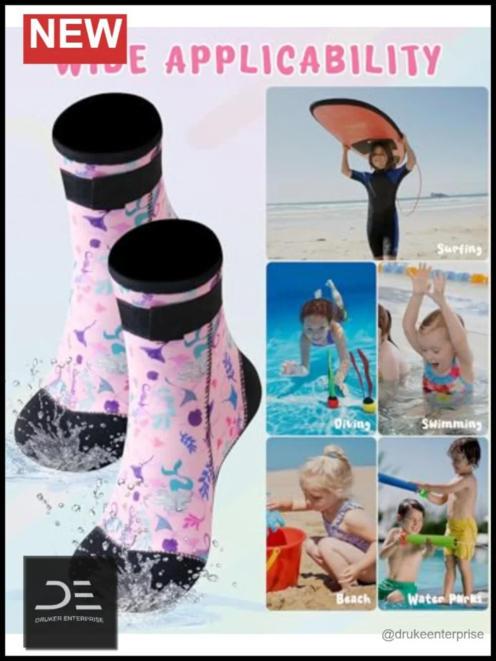 3mm Neoprene Anti-Slip Sand Proof Water Socks for Beach Volleyball